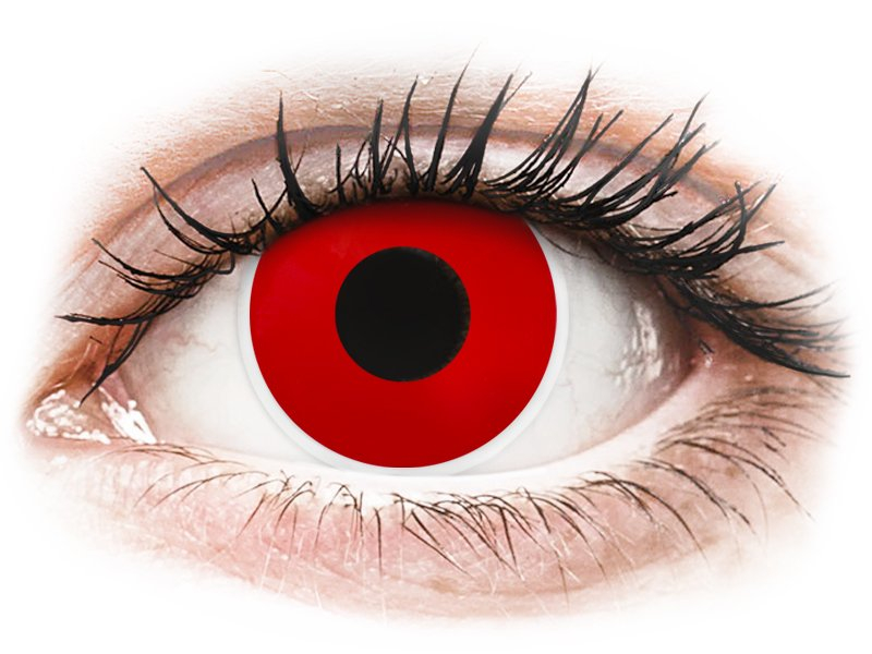 ColourVUE Crazy Lens - Red Devil - dioptria nélkül napi lencsék (2 db lencse) - Coloured conact lenses