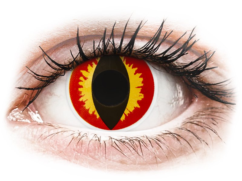 ColourVUE Crazy Lens - Dragon Eyes - dioptria nélkül napi lencsék (2 db lencse) - Coloured contact lenses