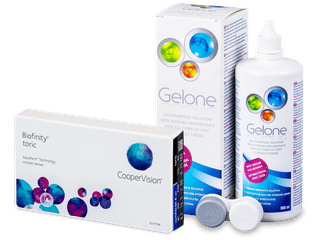 Biofinity Toric (6 db lencse) + 360 ml Gelone ápolószer