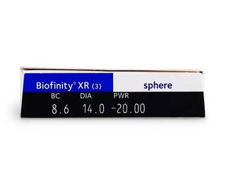 Biofinity XR (3 db lencse) - Paraméterek előnézete