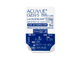 Acuvue Oasys 1-Day with HydraLuxe for Astigmatism (30 db lencse) - Buborékcsomagolás előnézete