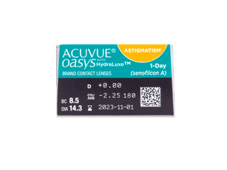 Acuvue Oasys 1-Day with HydraLuxe for Astigmatism (30 db lencse) - Paraméterek előnézete