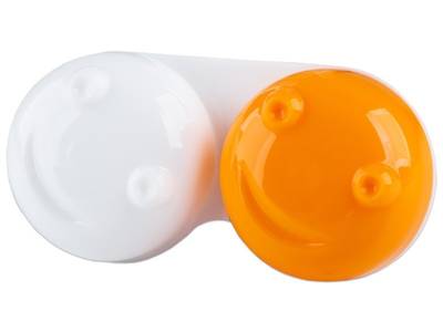 3D Kontaktlencse tartó - narancs