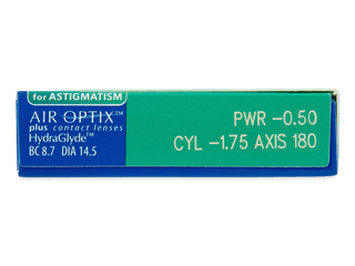 Air Optix plus HydraGlyde for Astigmatism (6 db lencse) - Paraméterek előnézete