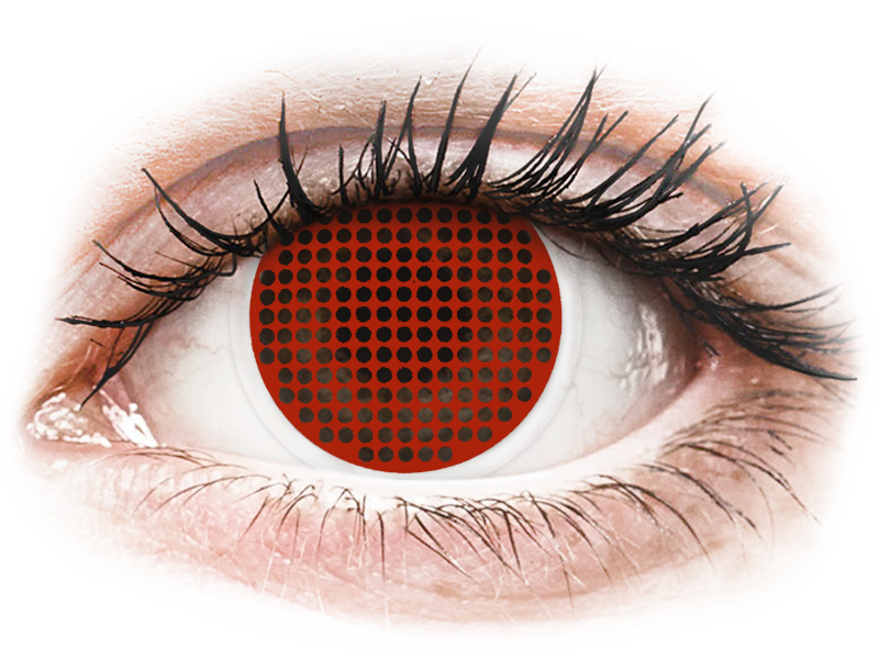 ColourVUE Crazy Lens - Red Screen - dioptria nélkül (2 db lencse) - Coloured contact lenses