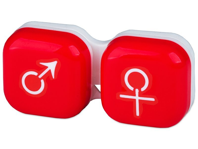 Lencse tartó - férfi&nő jelzéssel - piros 