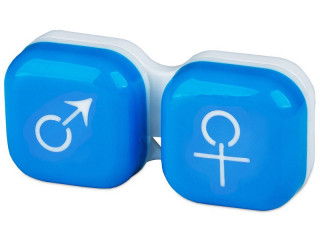 Lencse tartó - férfi&nő jelzéssel - kék 