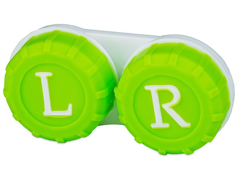 Zöld kontaktlencse tartó L+R 