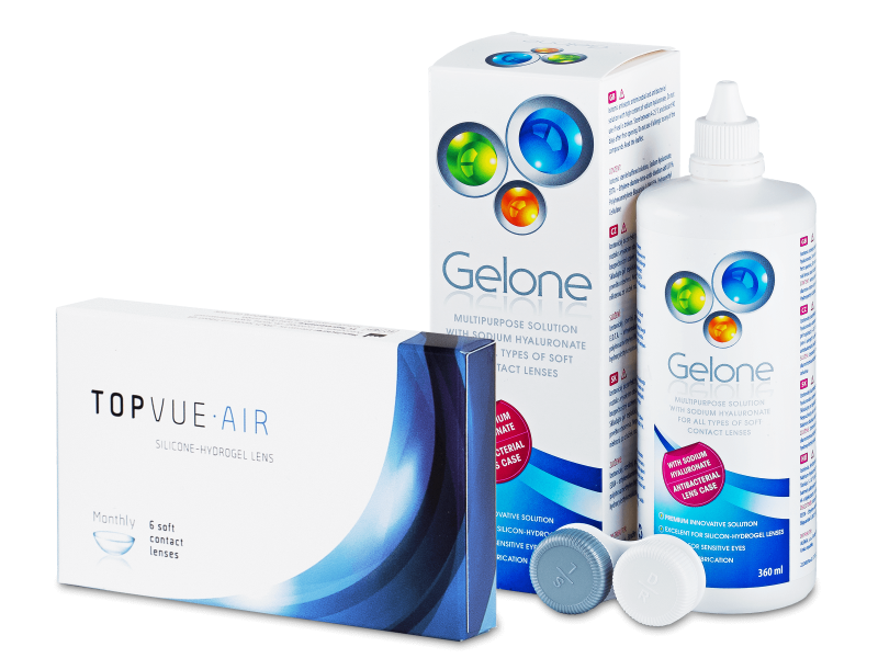 TopVue Air (6 db lencse) + 360 ml Gelone ápolószer - Kedvezményes csomag