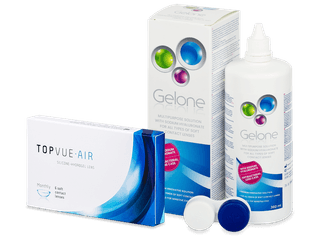 TopVue Air (6 db lencse) + Gelone kontaktlencse folyadék 360 ml - Kedvezményes csomag