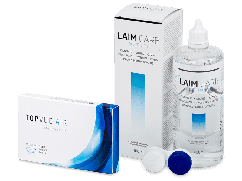 TopVue Air (6 db lencse) + Laim Care kontaktlencse folyadék 400 ml - Kedvezményes csomag