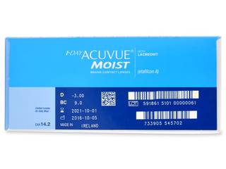 1 Day Acuvue Moist (180 db lencse) - Paraméterek előnézete