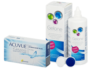 Acuvue Oasys (12 db lencse) + Gelone kontaktlencse folyadék 360 ml - Kedvezményes csomag