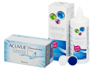 Acuvue Oasys (24 db lencse) + Gelone kontaktlencse folyadék 360 ml