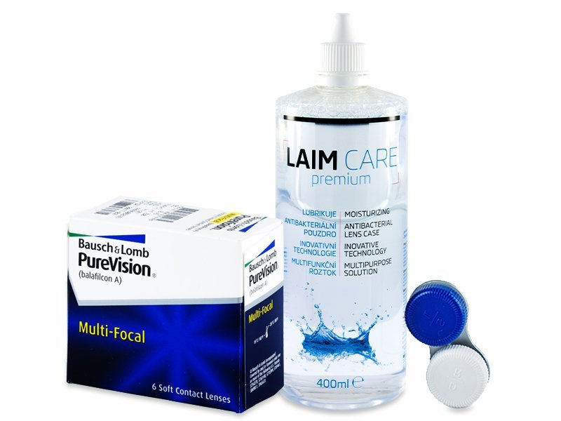 PureVision Multi-Focal (6 db lencse) + 400 ml Laim-Care ápolószer - Kedvezményes csomag