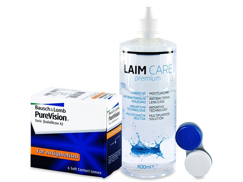 PureVision Toric (6 db lencse) + 400 ml Laim-Care ápolószer - Kedvezményes csomag