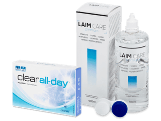 Clear All-Day (6 db lencse) + 400 ml Laim-Care ápolószer - Kedvezményes csomag