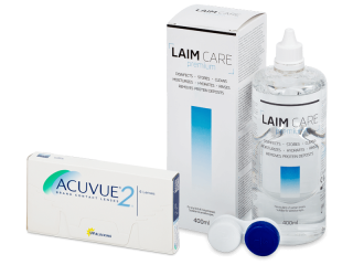 Acuvue 2 (6 db lencse) + 400 ml Laim-Care ápolószer