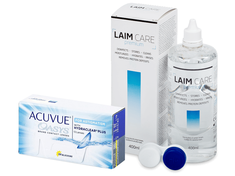 Acuvue Oasys for Astigmatism (12 db lencse) + 400 ml Laim-Care ápolószer - Kedvezményes csomag