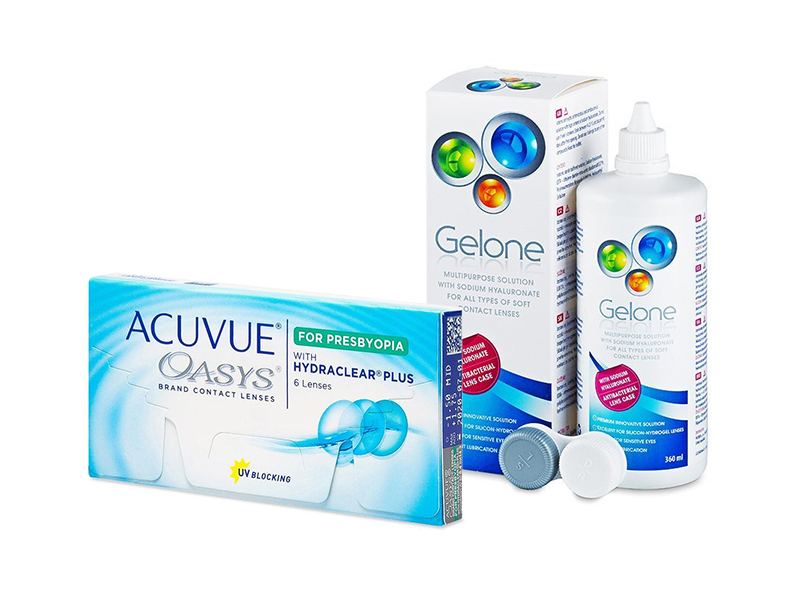 Acuvue Oasys for Presbyopia (6 db lencse) + 360 ml Gelone ápolószer