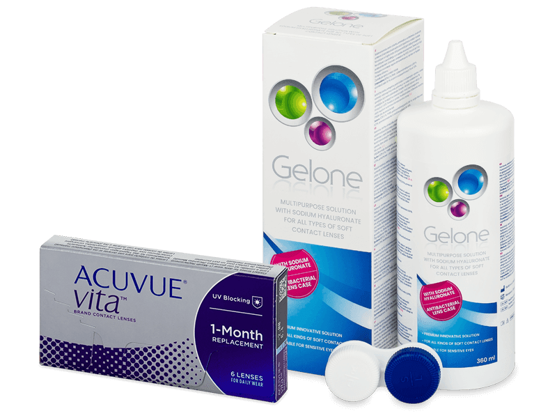 Acuvue Vita (6 db lencse) + Gelone kontaktlencse folyadék 360 ml - Kedvezményes csomag