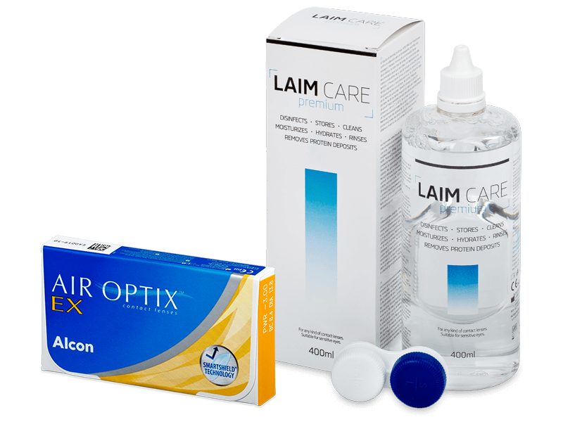 Air Optix EX (3 db lencse) + 400 ml Laim-Care ápolószer - Kedvezményes csomag