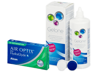 Air Optix plus HydraGlyde for Astigmatism (6 db lencse) + 360 ml Gelone ápolószer