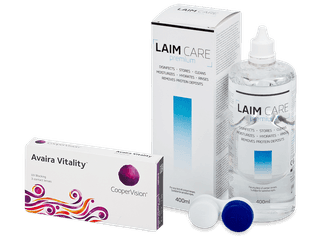 Avaira Vitality (3 db lencse) + 400 ml Laim-Care ápolószer