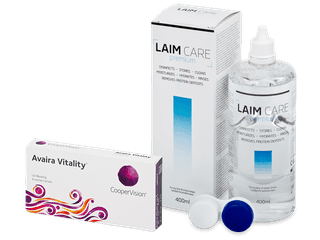 Avaira Vitality (6 db lencse) + 400 ml Laim-Care ápolószer