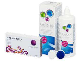 Avaira Vitality Toric (3 db lencse) + Gelone kontaktlencse folyadék 360 ml