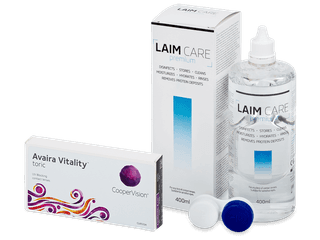 Avaira Vitality Toric (3 db lencse) + 400 ml Laim-Care ápolószer