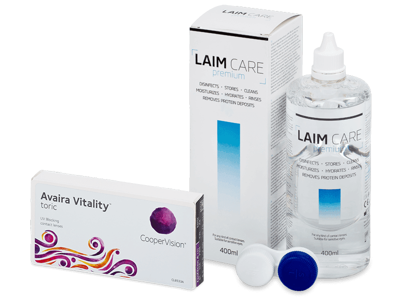 Avaira Vitality Toric (3 db lencse) + Laim Care kontaktlencse folyadék 400 ml - Kedvezményes csomag