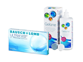 Bausch + Lomb ULTRA (3 db lencse) + 360 ml Gelone ápolószer