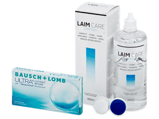 Bausch + Lomb ULTRA (3 db lencse) + 400 ml Laim-Care ápolószer