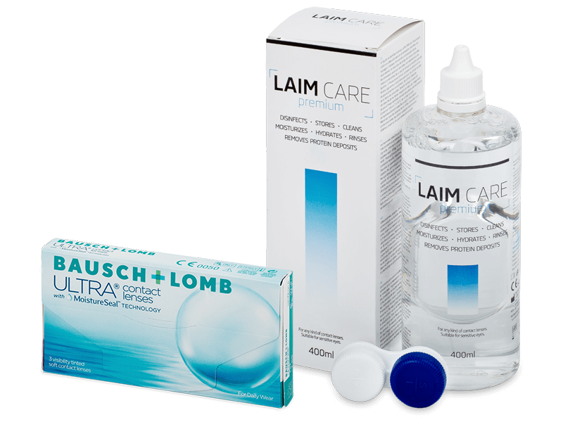 Bausch + Lomb ULTRA (3 db lencse) + 400 ml Laim-Care ápolószer - Kedvezményes csomag