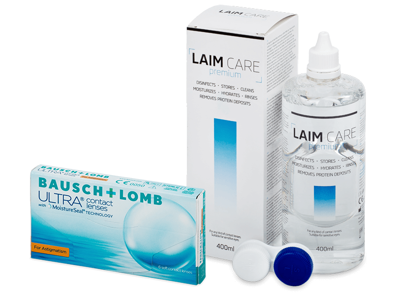 Bausch + Lomb ULTRA for Astigmatism (6 db lencse) + 400 ml Laim-Care ápolószer - Kedvezményes csomag