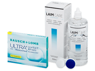 Bausch + Lomb ULTRA for Presbyopia (3 db lencse) + 400 ml Laim-Care ápolószer