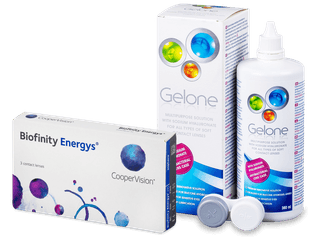 Biofinity Energys (3 db lencse) + 360 ml Gelone ápolószer