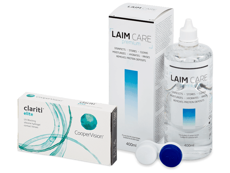 Clariti Elite (6 db lencse) + Laim Care kontaktlencse folyadék 400 ml - Kedvezményes csomag