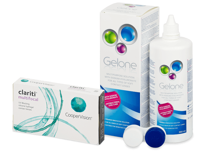 Clariti Multifocal (6 db lencse) + Gelone kontaktlencse folyadék 360 ml - Kedvezményes csomag