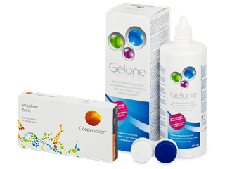 Proclear Toric (3 db lencse) + Gelone kontaktlencse folyadék 360 ml