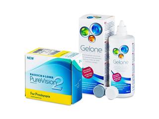 PureVision 2 for Presbyopia (6 db lencse) + Gelone kontaktlencse folyadék 360 ml - Korábbi csomagolás