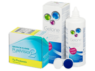 PureVision 2 for Presbyopia (6 db lencse) + Gelone kontaktlencse folyadék 360 ml - Kedvezményes csomag