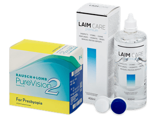PureVision 2 for Presbyopia (6 db lencse) + Laim Care kontaktlencse folyadék 400 ml