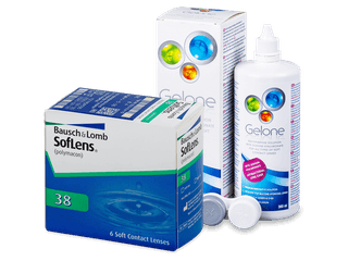 SofLens 38 (6 db lencse) + 360 ml Gelone ápolószer