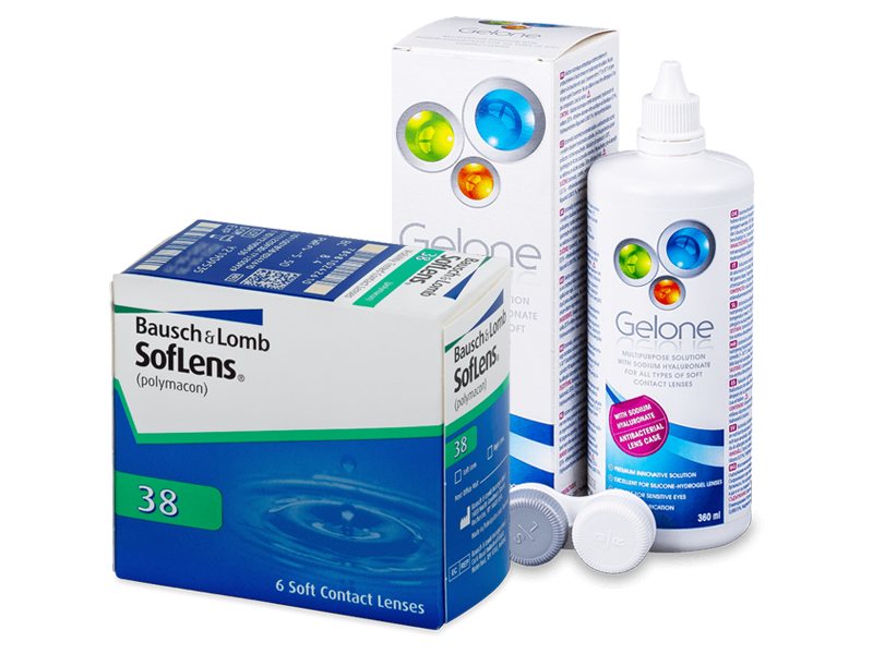 SofLens 38 (6 db lencse) + 360 ml Gelone ápolószer - Kedvezményes csomag