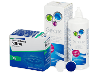 SofLens 38 (6 db lencse) + Gelone kontaktlencse folyadék 360 ml