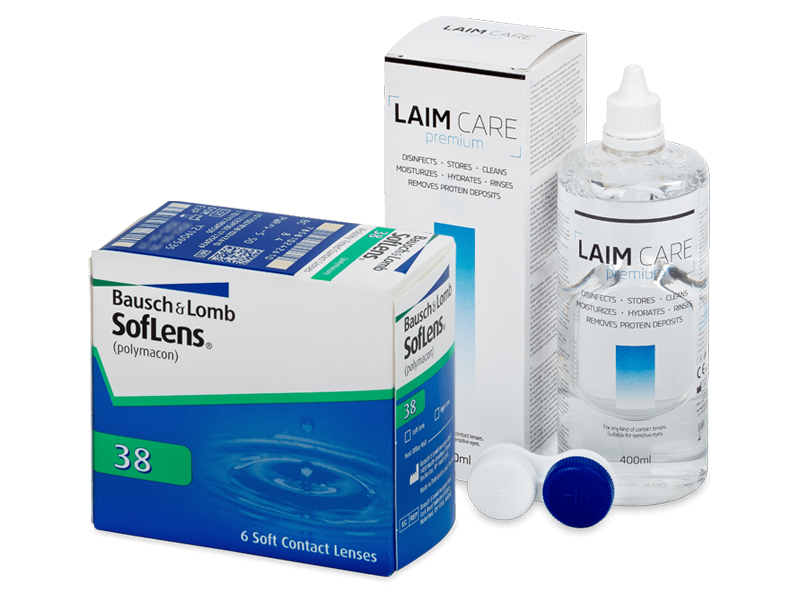 SofLens 38 (6 db lencse) + 400 ml Laim-Care ápolószer - Kedvezményes csomag