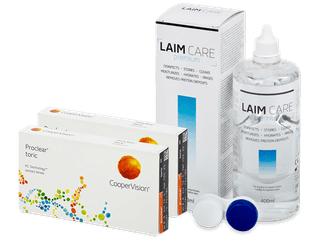 Proclear Toric XR (2x3 db lencse) + 400 ml Laim-Care ápolószer