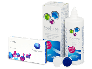 Biofinity (3 db lencse) + Gelone kontaktlencse folyadék 360 ml - Kedvezményes csomag